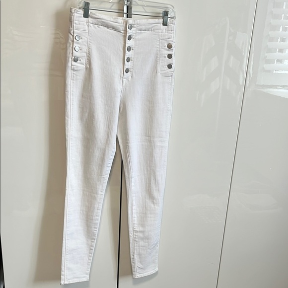 J BRAND Natasha White Button-Detail Women's Skinny Jeans, Size 30 - Picture 10 of 15